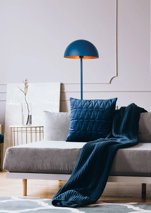 Lucide SIEMON - Stehlampe - Ø 35 cm - 1xE27 - Blau - Atmosphäre 2